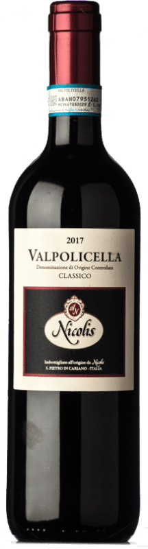 Бесплатная доставка | Красное вино Nicolis Классический D.O.C. Valpolicella Венето Италия Corvina — Корвина, Rondinella — Рондинелла, Molinara — Молинара 75 cl