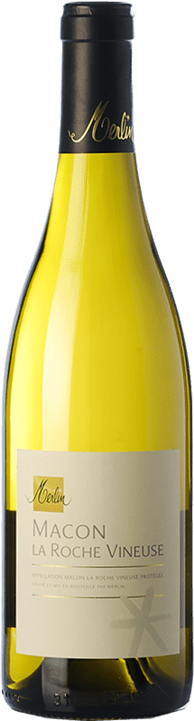 Kostenloser Versand | Weißwein Olivier Merlin La Roche Vineuse Blanc Alterung A.O.C. Mâcon Burgund Frankreich Chardonnay 75 cl