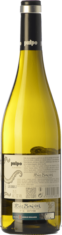 13,95 € Free Shipping | White wine Pagos del Rey Pulpo D.O. Rías Baixas Galicia Spain Albariño Bottle 75 cl