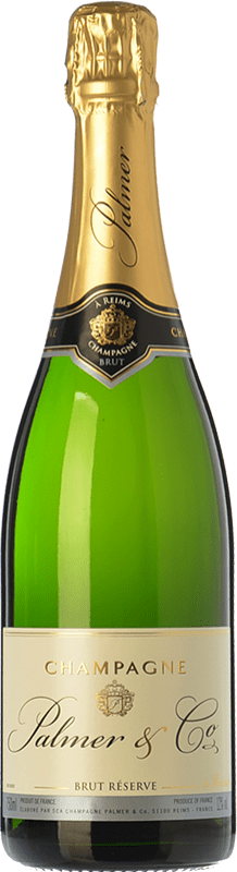 38,95 € | Белое игристое Palmer & Co брют Резерв A.O.C. Champagne шампанское Франция Pinot Black, Chardonnay, Pinot Meunier 75 cl