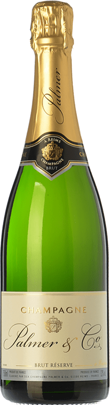 Free Shipping | White sparkling Palmer & Co Brut Reserve A.O.C. Champagne Champagne France Pinot Black, Chardonnay, Pinot Meunier 75 cl
