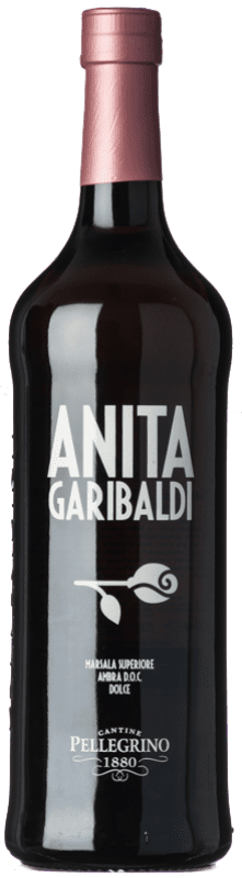 13,95 € Envio grátis | Vinho Generoso Fortificado Cantine Pellegrino Anita Garibaldi Dulce — Doce Ámbar — Âmbar D.O.C. Marsala