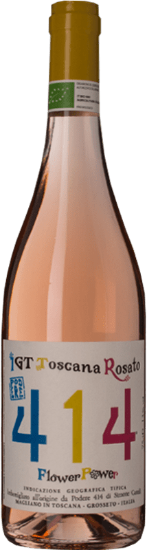12,95 € | Vino rosado 414 Flower Power Rosato I.G.T. Toscana Toscana Italia Sangiovese Ecológico 75 cl