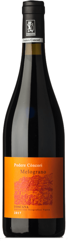 Free Shipping | Red wine Concori Melograno I.G.T. Toscana Tuscany Italy Syrah Organic 75 cl