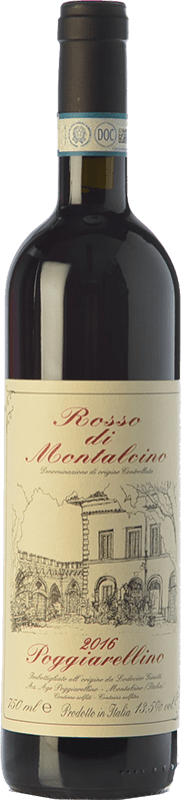 Бесплатная доставка | Красное вино Poggiarellino D.O.C. Rosso di Montalcino Тоскана Италия Sangiovese 75 cl