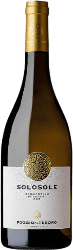 23,95 € Free Shipping | White wine Poggio al Tesoro Solosole D.O.C. Bolgheri Tuscany Italy Vermentino Bottle 75 cl