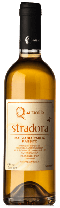 Envío gratis | Vino Dulce Quarticello Passito Stradora I.G.T. Emilia Romagna Emilia-Romagna Italia Malvasía Botella Medium 50 cl