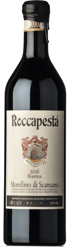 Free Shipping | Red wine Roccapesta Reserve D.O.C.G. Morellino di Scansano Tuscany Italy Sangiovese, Bacca Red, Ciliegiolo 75 cl