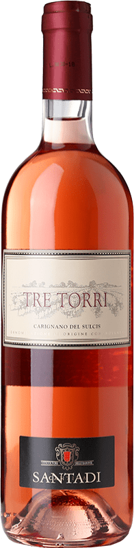 5,95 € | Rosé wine Santadi Rosato Tre Torri D.O.C. Carignano del Sulcis Sardegna Italy Carignan Bottle 75 cl