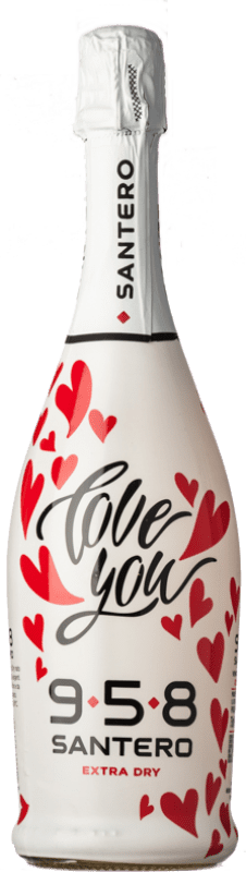 8,95 € Free Shipping | White sparkling Santero 958 Extradry Love Extra Dry D.O.C. Piedmont