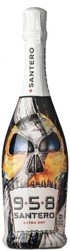 9,95 € | Weißer Sekt Santero 958 Extradry Calavera Bormida Flowers Nº 1 Extra Trocken D.O.C. Piedmont Piemont Italien Bacca Weiß 75 cl