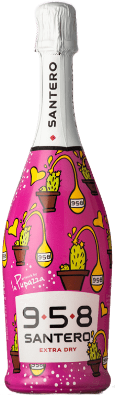9,95 € 免费送货 | 白起泡酒 Santero 958 Extradry La Pupazza Cactus 额外的干燥 D.O.C. Piedmont