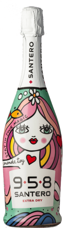 9,95 € 免费送货 | 白起泡酒 Santero 958 Extradry Amanda Toy Magic 额外的干燥 D.O.C. Piedmont
