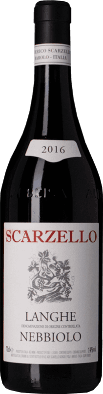 Бесплатная доставка | Красное вино Scarzello D.O.C. Langhe Пьемонте Италия Nebbiolo 75 cl