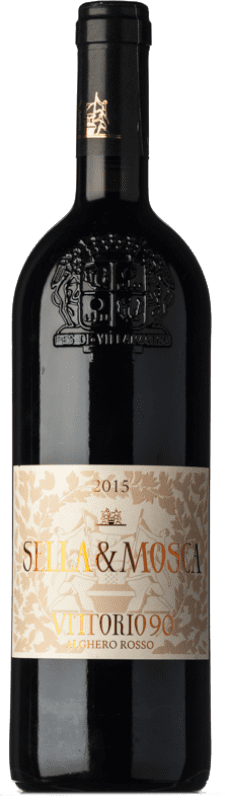 49,95 € Spedizione Gratuita | Vino rosso Sella e Mosca Rosso Vittorio 90 D.O.C. Alghero