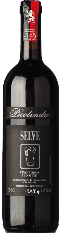 Бесплатная доставка | Красное вино Selve Picotendro D.O.C. Valle d'Aosta Валле д'Аоста Италия Nebbiolo 75 cl