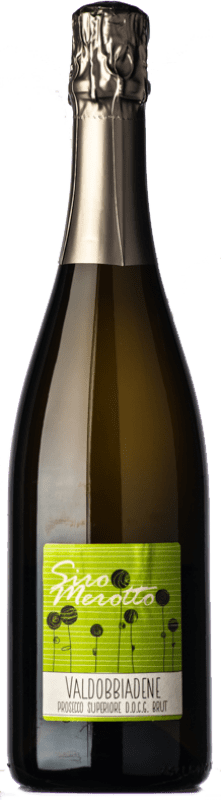 15,95 € 送料無料 | 白スパークリングワイン Siro Merotto Brut D.O.C.G. Prosecco di Conegliano-Valdobbiadene