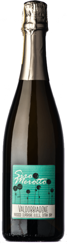 14,95 € 送料無料 | 白スパークリングワイン Siro Merotto Extradry 余分な乾燥 D.O.C.G. Prosecco di Conegliano-Valdobbiadene