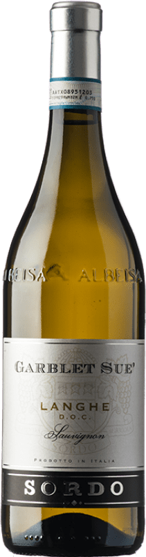 11,95 € Free Shipping | White wine Sordo Garblet Sué D.O.C. Langhe Piemonte Italy Sauvignon Bottle 75 cl