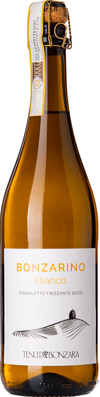 Free Shipping | White sparkling Bonzara Frizzante Bonzarino D.O.C. Colli Bolognesi Classico Pignoletto Emilia-Romagna Italy Pignolo 75 cl