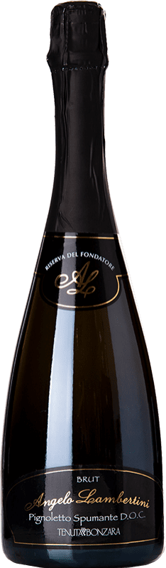 送料無料 | 白スパークリングワイン Bonzara Angelo Lambertini Brut I.G.T. Emilia Romagna エミリア=ロマーニャ イタリア Pignolo 75 cl