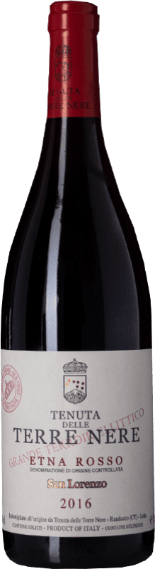64,95 € Free Shipping | Red wine Tenuta Nere Rosso San Lorenzo D.O.C. Etna Sicily Italy Nerello Mascalese, Nerello Cappuccio Bottle 75 cl