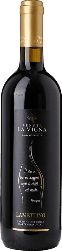 Free Shipping | Red wine La Vigna Lamettino D.O.C. Capriano del Colle Lombardia Italy Marzemino 75 cl