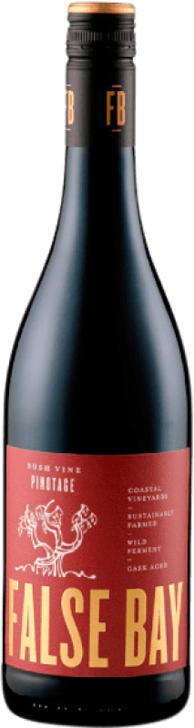 Free Shipping | Red wine False Bay Bushvine I.G. Stellenbosch Coastal Region South Africa Pinotage 75 cl