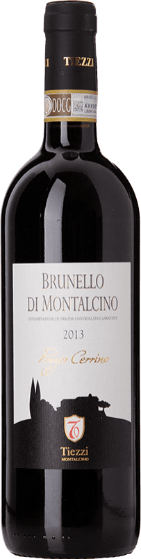 Бесплатная доставка | Красное вино Tiezzi Poggio Cerrino D.O.C.G. Brunello di Montalcino Тоскана Италия Sangiovese — Санджовезе 75 cl