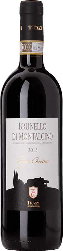 Free Shipping | Red wine Tiezzi Poggio Cerrino D.O.C.G. Brunello di Montalcino Tuscany Italy Sangiovese 75 cl