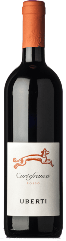 Бесплатная доставка | Красное вино Uberti D.O.C. Curtefranca Ломбардии Италия Merlot — Мерло, Cabernet Sauvignon — Каберне Совиньон, Cabernet Franc — Каберне Фран, Nebbiolo — Неббиоло 75 cl