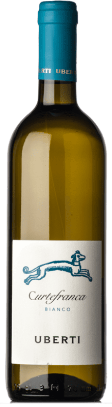 Free Shipping | White wine Uberti Bianco D.O.C. Curtefranca Lombardia Italy Chardonnay, Pinot White Organic 75 cl