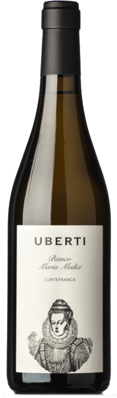 Free Shipping | White wine Uberti Maria Medici Bianco D.O.C. Curtefranca Lombardia Italy Chardonnay Organic 75 cl