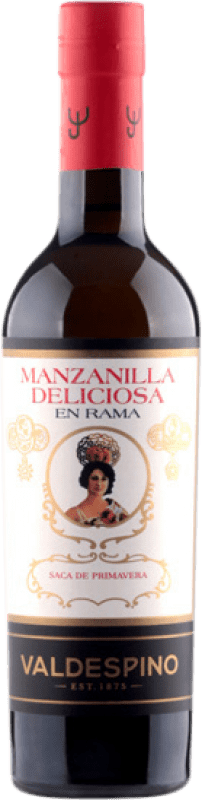 16,95 € Бесплатная доставка | Крепленое вино Valdespino Deliciosa en Rama D.O. Manzanilla-Sanlúcar de Barrameda Половина бутылки 37 cl