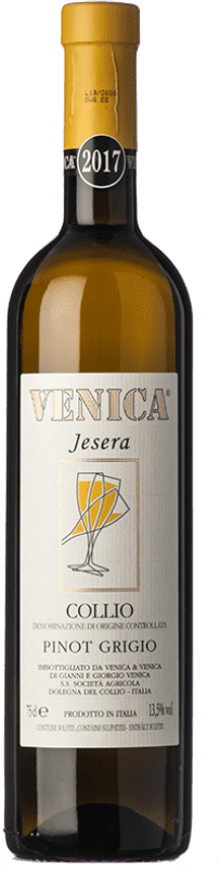 Envío gratis | Vino Blanco Venica & Venica Jesera D.O.C. Collio Friuli-Venezia Giulia Italia Pinot Gris 75 cl