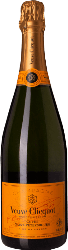 84,95 € | Белое игристое Veuve Clicquot Cuvée Saint-Pétersbourg брют A.O.C. Champagne шампанское Франция Pinot Black, Chardonnay, Pinot Meunier 75 cl