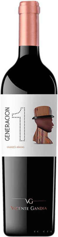 Free Shipping | Red wine Vicente Gandía Generación 1 Aged D.O. Utiel-Requena Valencian Community Spain Syrah, Cabernet Sauvignon, Bobal 75 cl