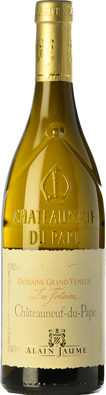 免费送货 | 白酒 Alain Jaume Grand Veneur La Fontaine 岁 A.O.C. Châteauneuf-du-Pape 罗纳 法国 Roussanne 75 cl