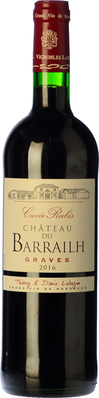 Бесплатная доставка | Красное вино Labuzan Château du Barrailh старения A.O.C. Graves Бордо Франция Merlot, Cabernet Sauvignon 75 cl