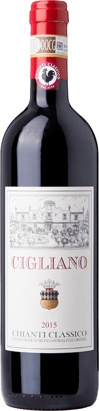 Бесплатная доставка | Красное вино Villa del Cigliano D.O.C.G. Chianti Classico Тоскана Италия Sangiovese, Colorino, Canaiolo 75 cl