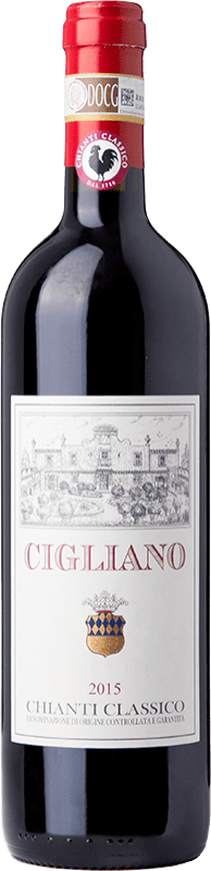 Envio grátis | Vinho Tinto Villa del Cigliano Clássico D.O.C.G. Chianti Tuscany Itália Sangiovese, Colorino, Canaiolo 75 cl