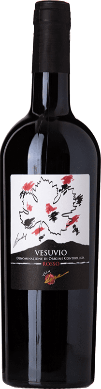 Free Shipping | Red wine Villa Dora Rosso D.O.C. Vesuvio Campania Italy Aglianico, Piedirosso 75 cl