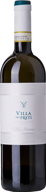 Spedizione Gratuita | Vino bianco Villa Simone Villa dei Preti D.O.C.G. Frascati Superiore Lazio Italia Grechetto, Malvasia Bianca, Malvasia del Lazio 75 cl