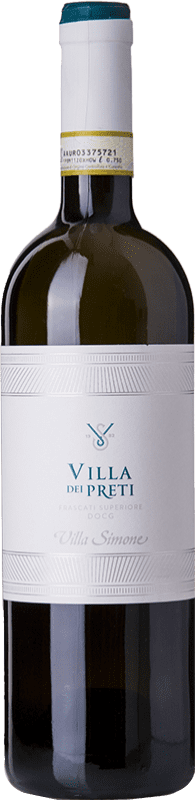 Free Shipping | White wine Villa Simone Villa dei Preti D.O.C.G. Frascati Superiore Lazio Italy Grechetto, White Malvasia, Malvasia del Lazio 75 cl