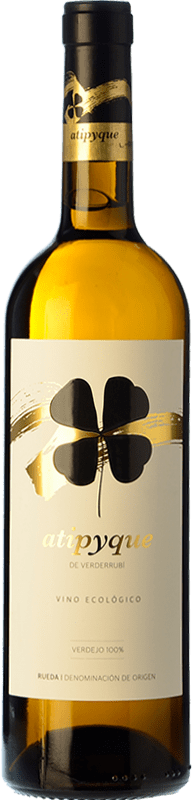 Envoi gratuit | Vin blanc Dominio de Verderrubí Atipyque Crianza D.O. Rueda Castille et Leon Espagne Verdejo Biologique 75 cl