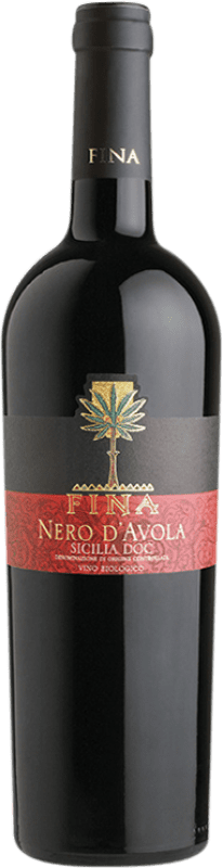 Free Shipping | Red wine Cantine Fina D.O.C. Sicilia Sicily Italy Nero d'Avola Organic 75 cl