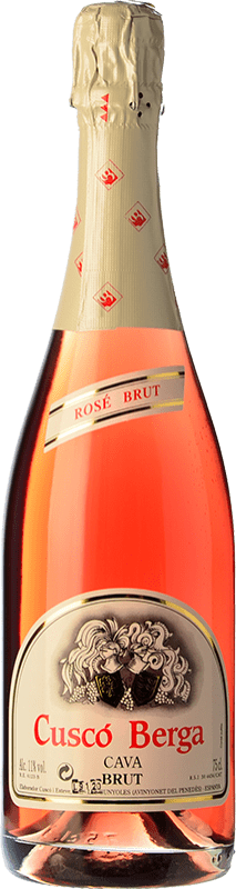 8,95 € Бесплатная доставка | Розовое игристое вино Cuscó Berga Brut — брют Rosé — Розе D.O. Cava