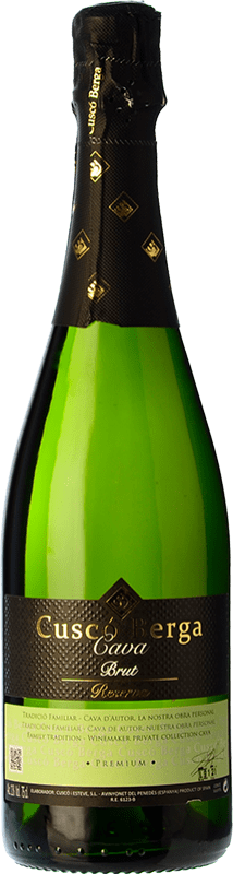 11,95 € | Белое игристое Cuscó Berga Premium брют Резерв D.O. Cava Испания Macabeo, Xarel·lo, Parellada 75 cl