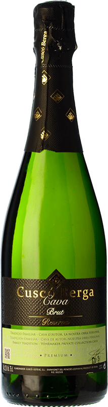 10,95 € | Weißer Sekt Cuscó Berga Brut — Herb Premium Reserve — Gereift D.O. Cava Spanien Macabeo, Xarel·lo, Parellada 75 cl