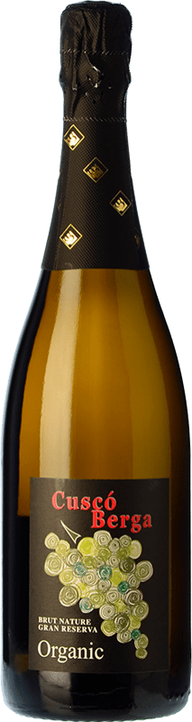 14,95 € Free Shipping | White Sparkling Wine Cuscó Berga GR Gourmet Brut Nature Grand Reserve — Long Barrel-Aged D.O. Cava Organic — Eco